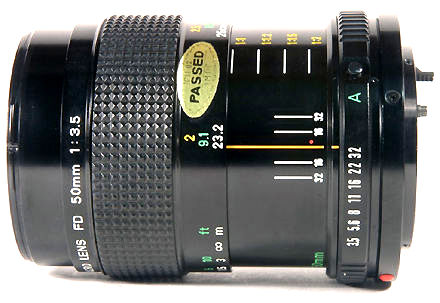 Canon FDn 50 mm f/ 3.5 Macro