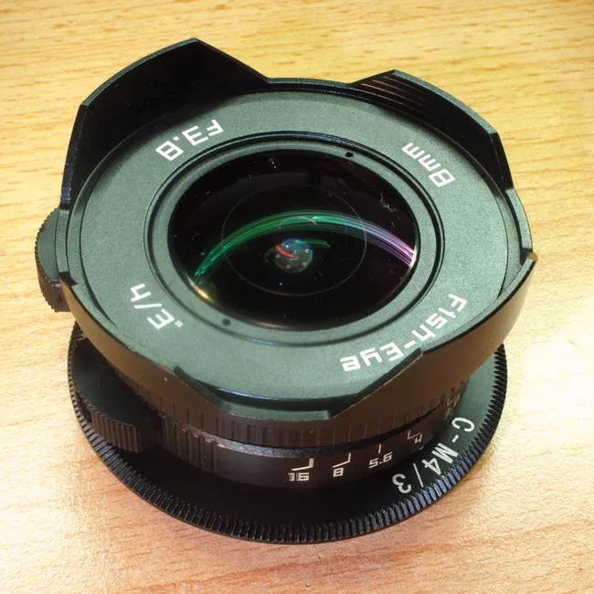 Pixco RG 8 mm f/ 3.8 CCTV Fish-Eye 4/3